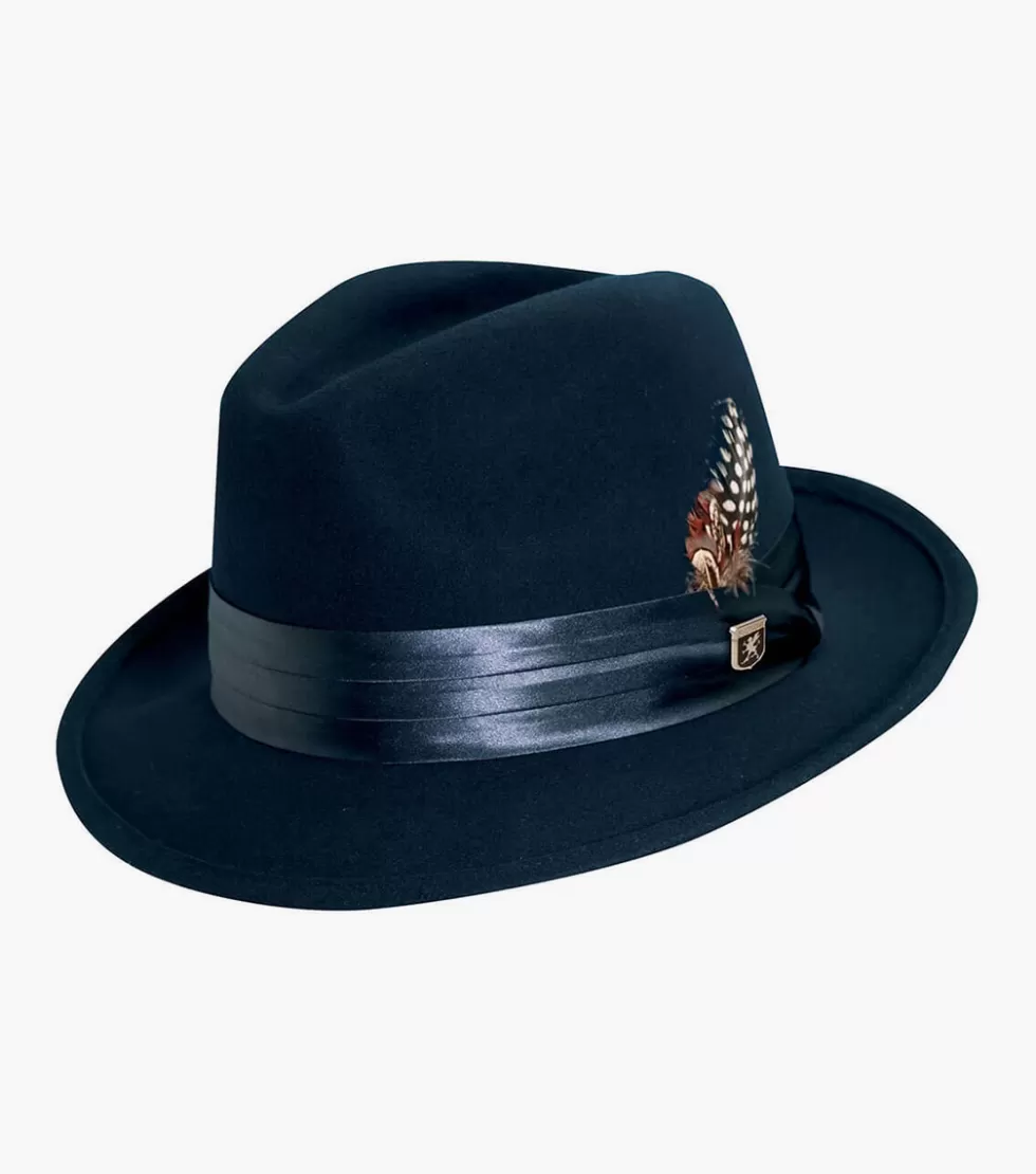 Stacy Adams Ash Fedora Navy Flash Sale