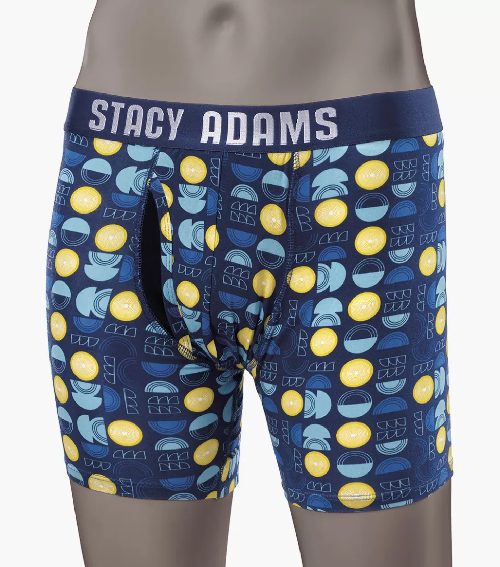 Stacy Adams Boxer Brief Blue Multi Fashion