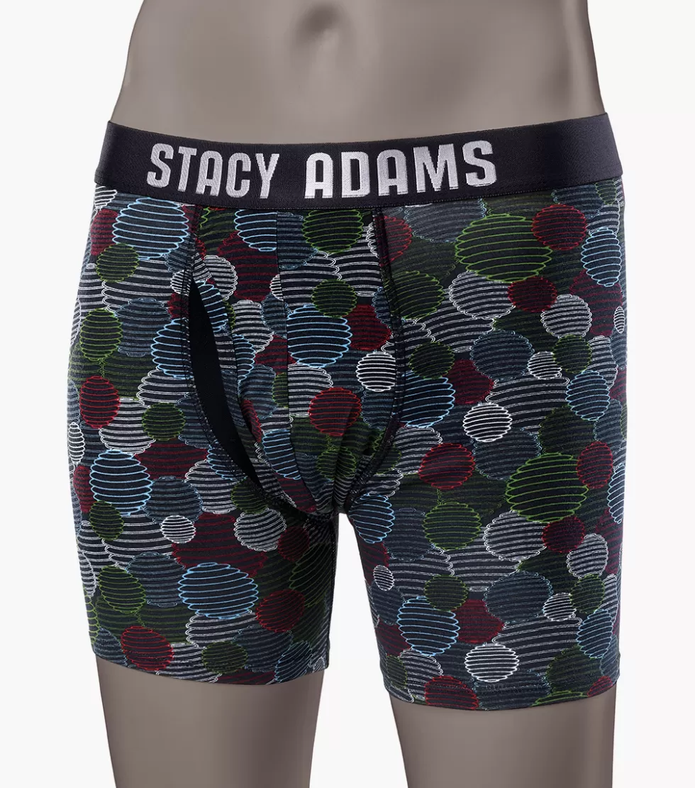 Stacy Adams Boxer Brief Black Multi Sale