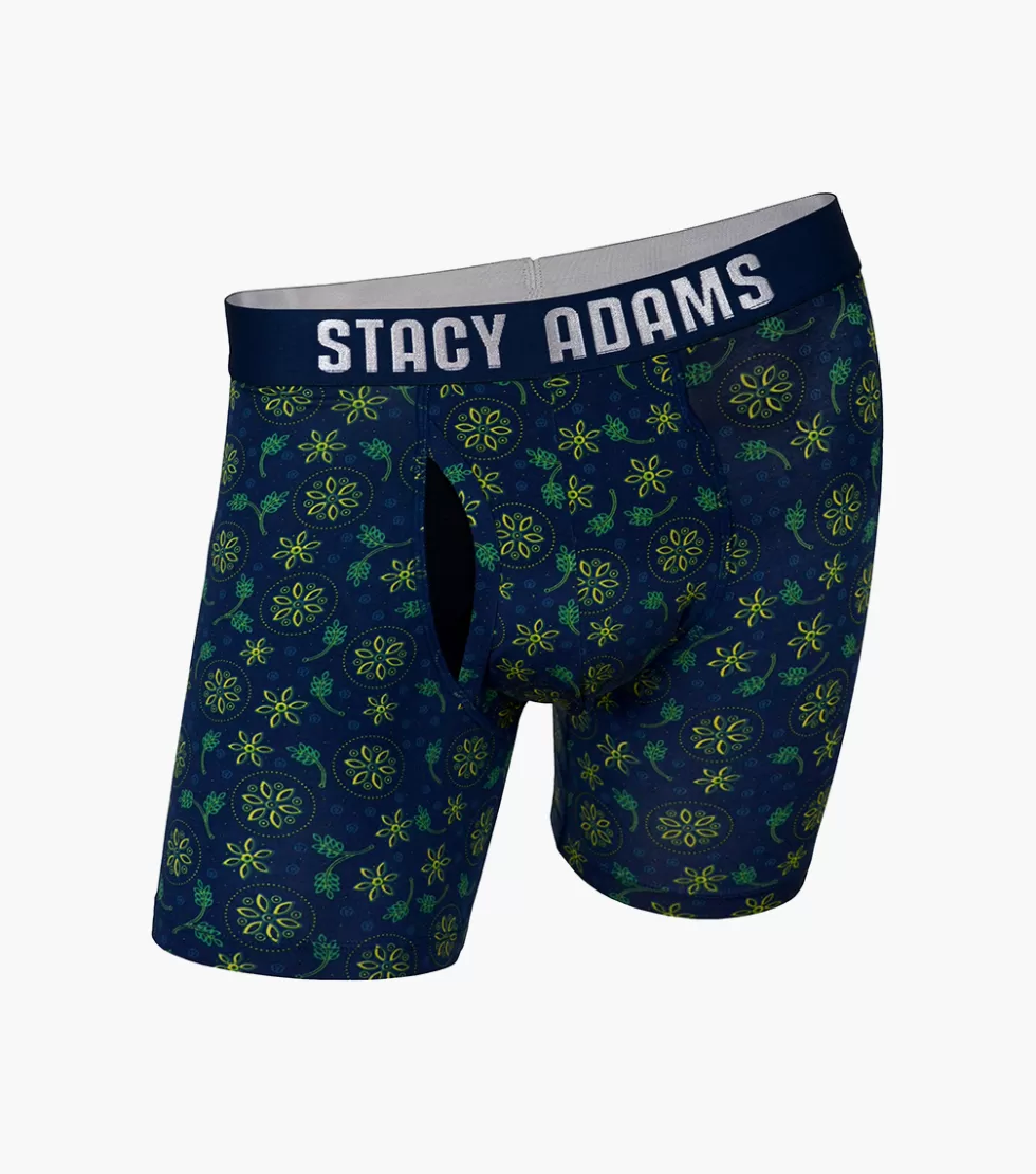 Stacy Adams Boxer Brief Navy/Green Best Sale