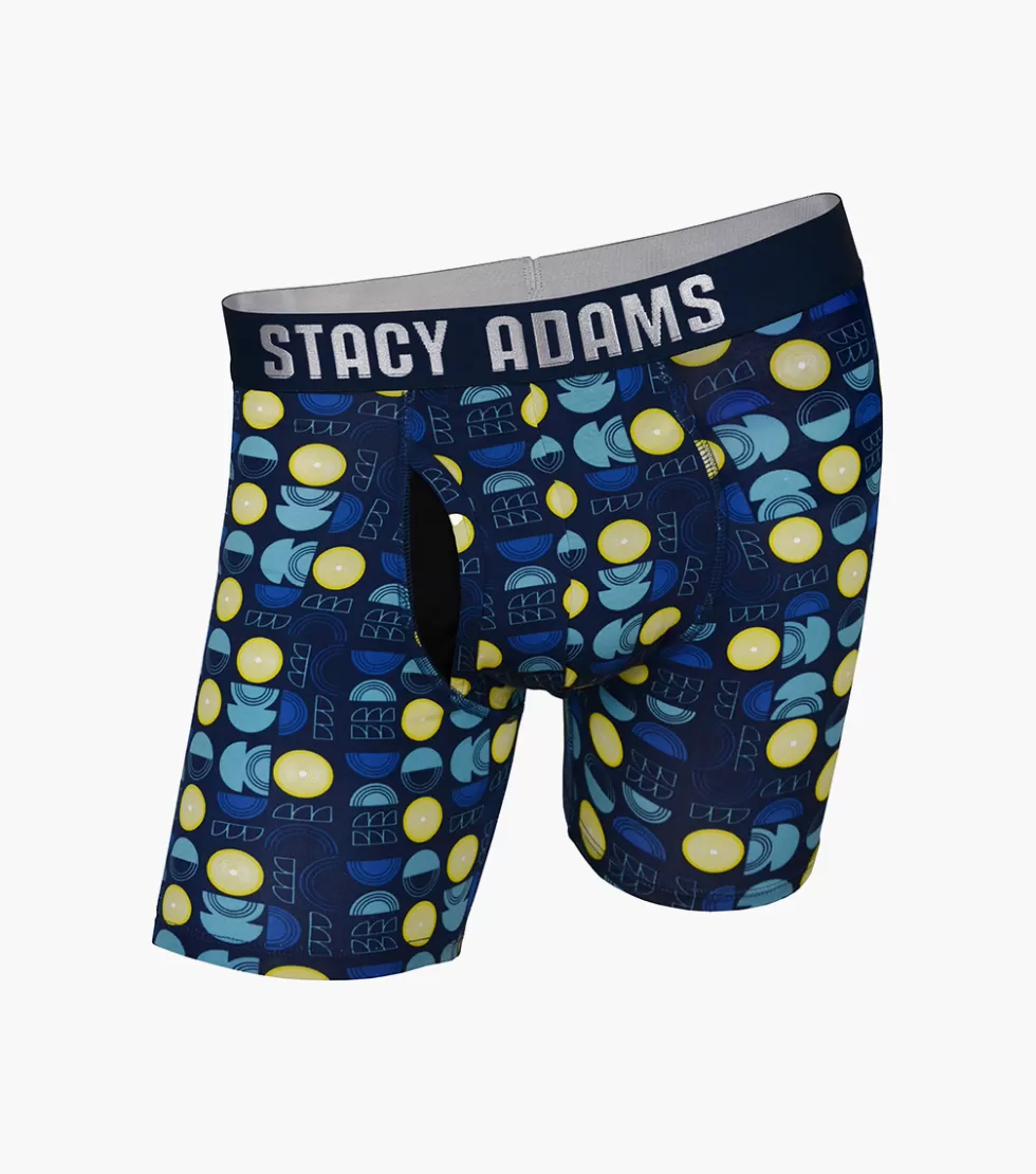 Stacy Adams Boxer Brief Blue Multi Fashion