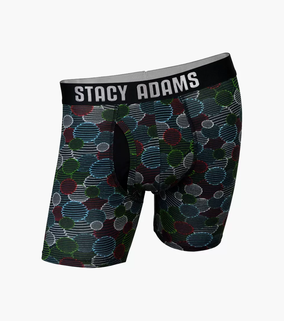 Stacy Adams Boxer Brief Black Multi Sale