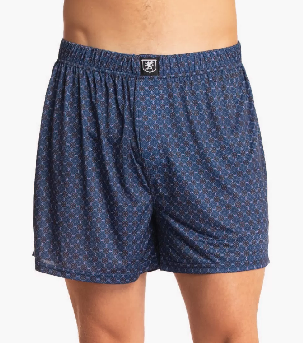 Stacy Adams Boxer Shorts Indigo and Gray Fashion