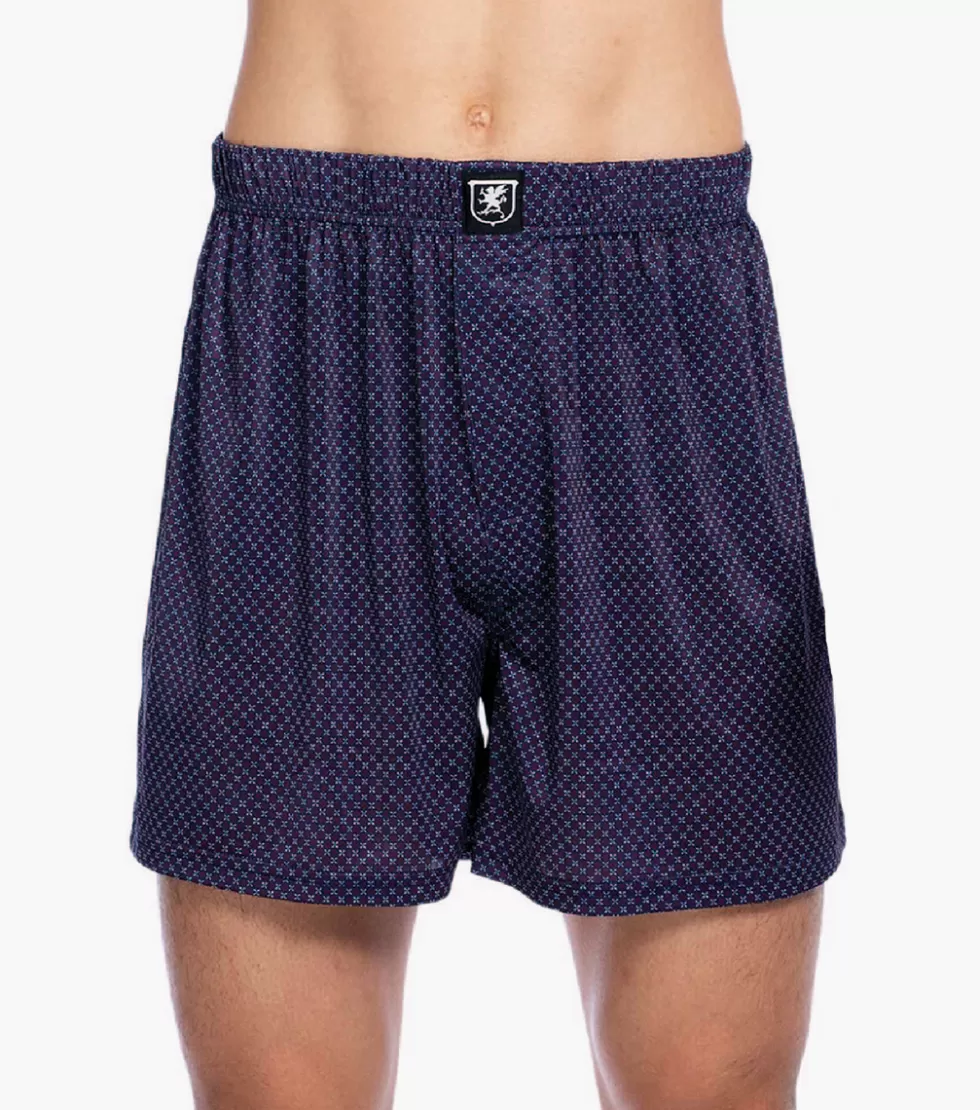 Stacy Adams Boxer Shorts Navy Multi Fashion