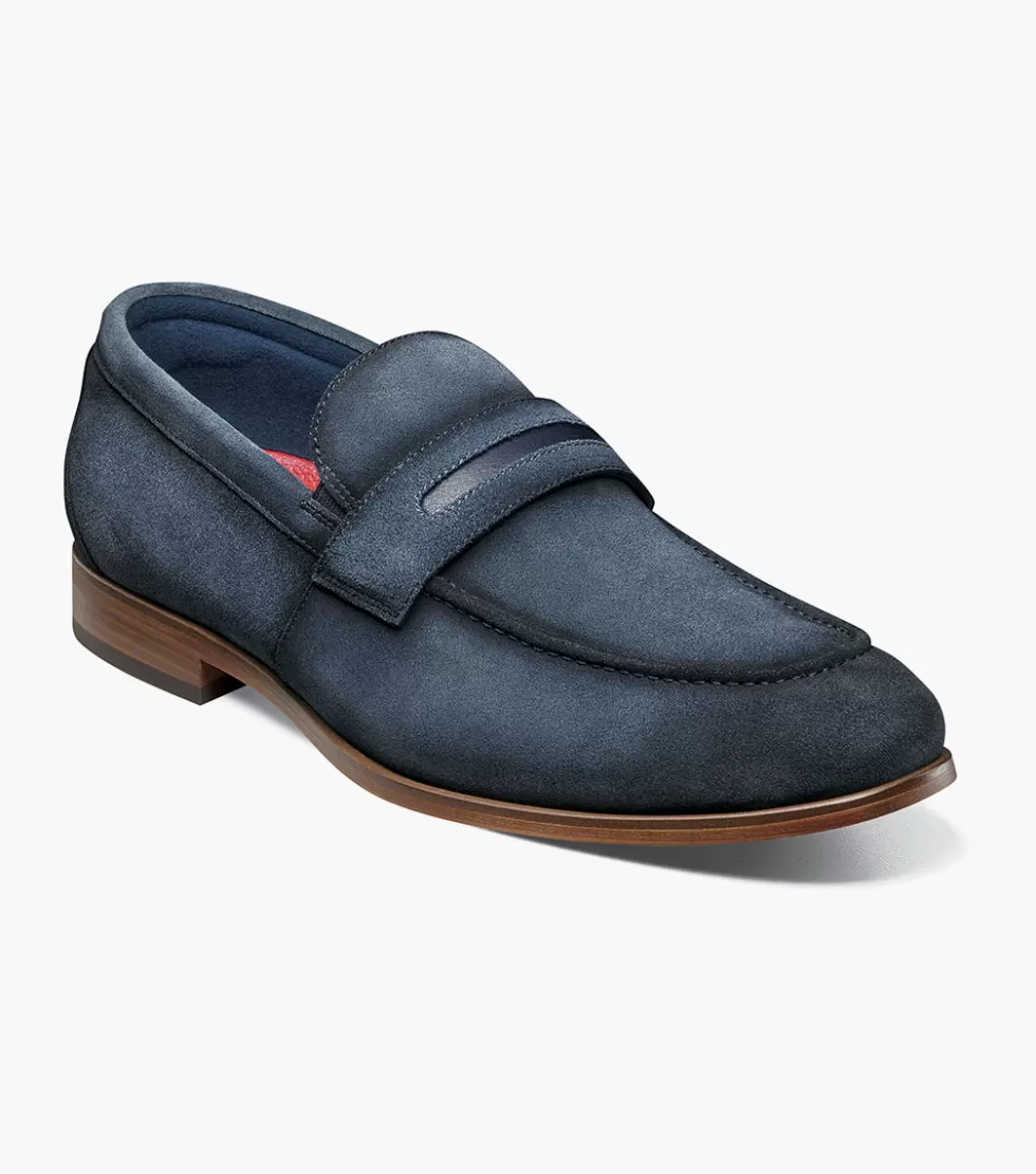 Stacy Adams Burke Navy Suede Fashion