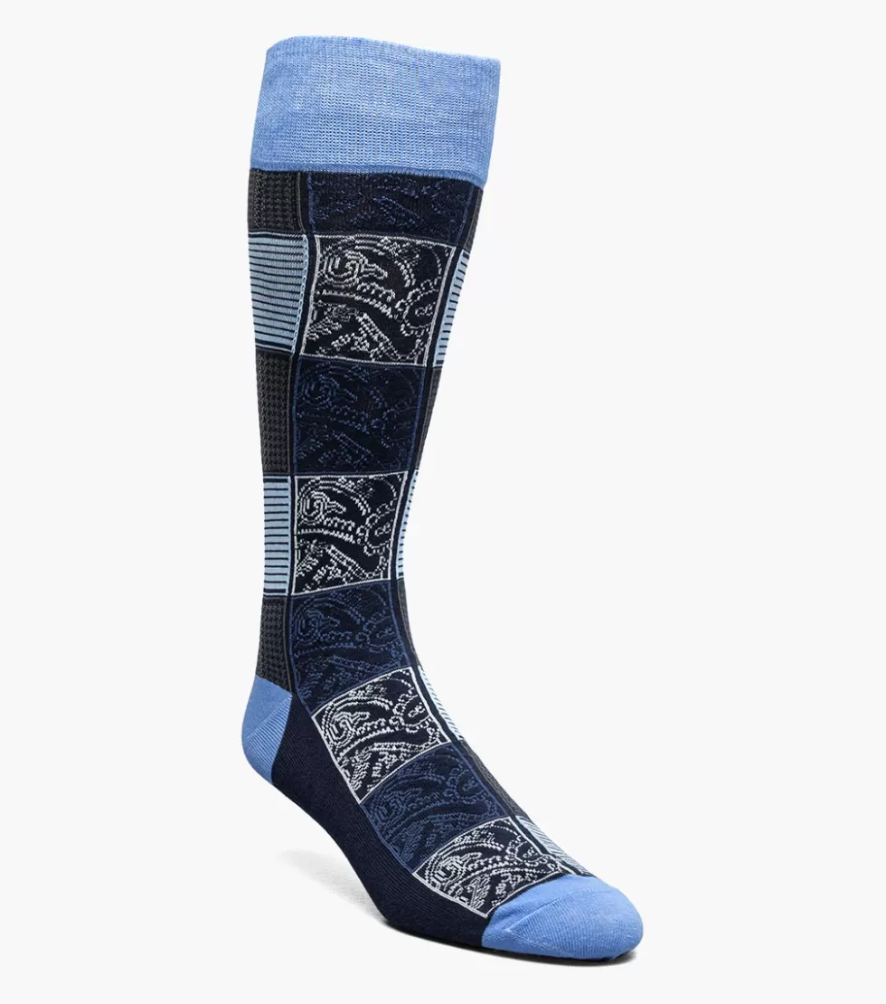 Stacy Adams Checkered Paisley Blue Flash Sale