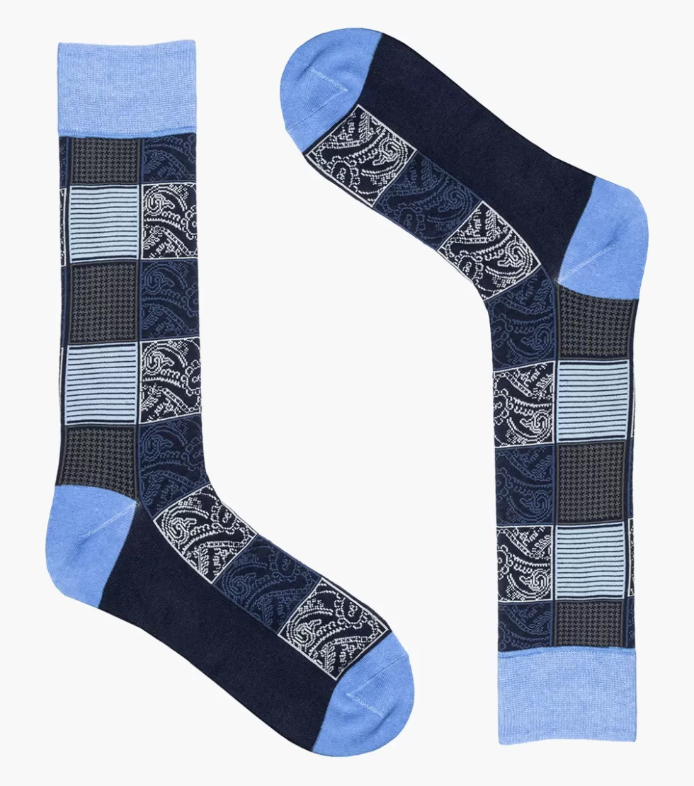 Stacy Adams Checkered Paisley Blue Flash Sale