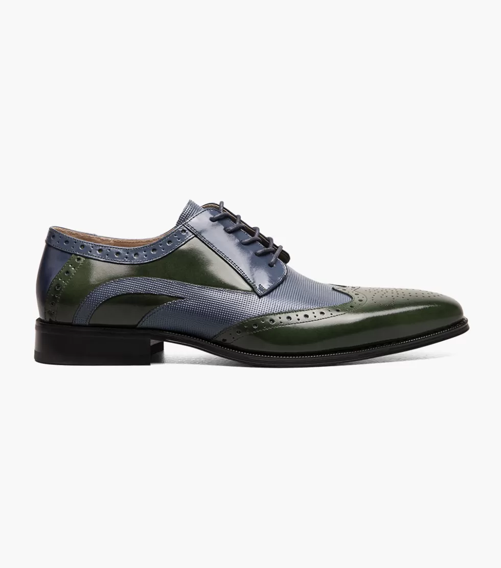 Stacy Adams Ivingale Navy/Green Outlet