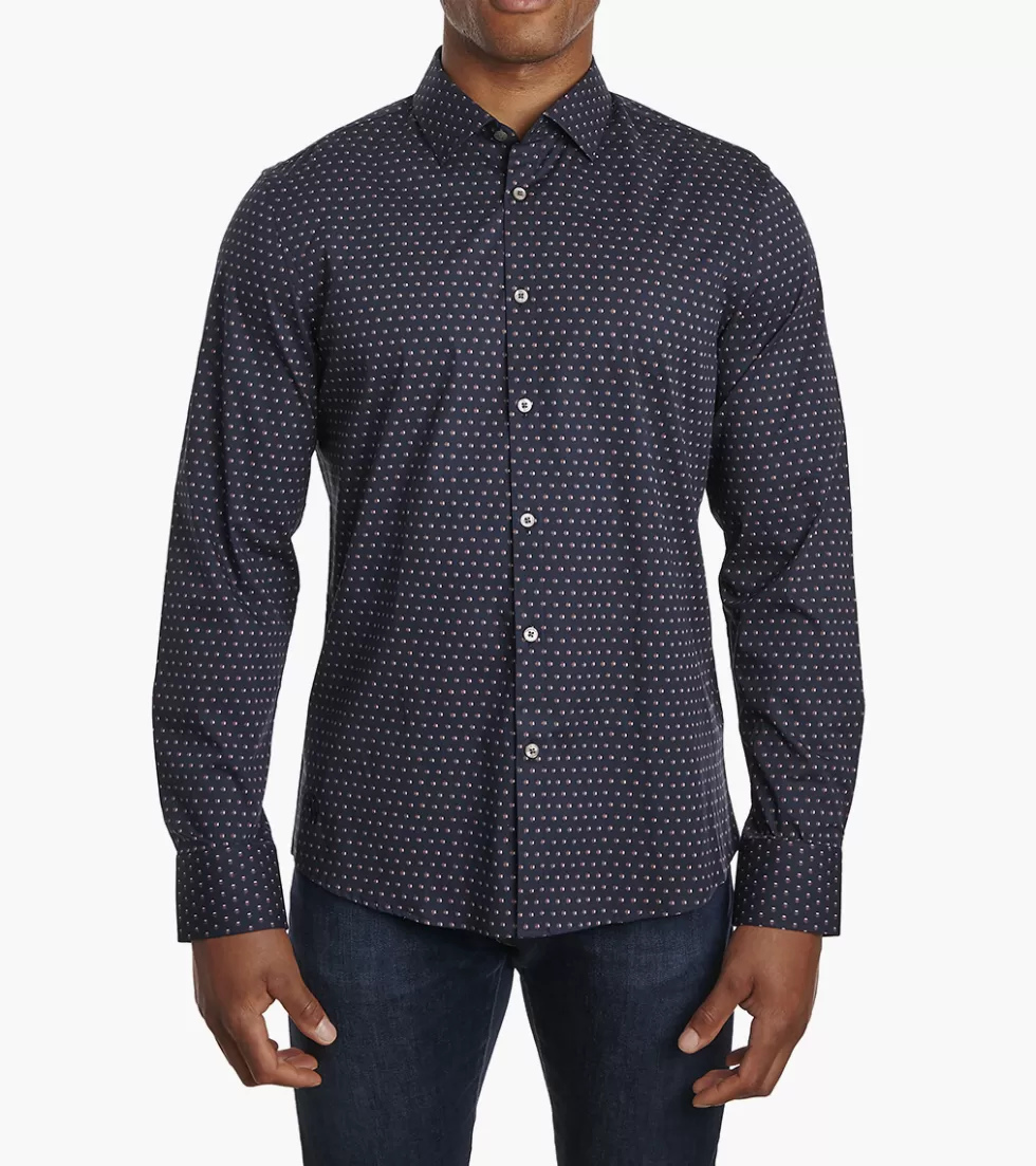 Stacy Adams Madden Dress Shirts Navy Flash Sale