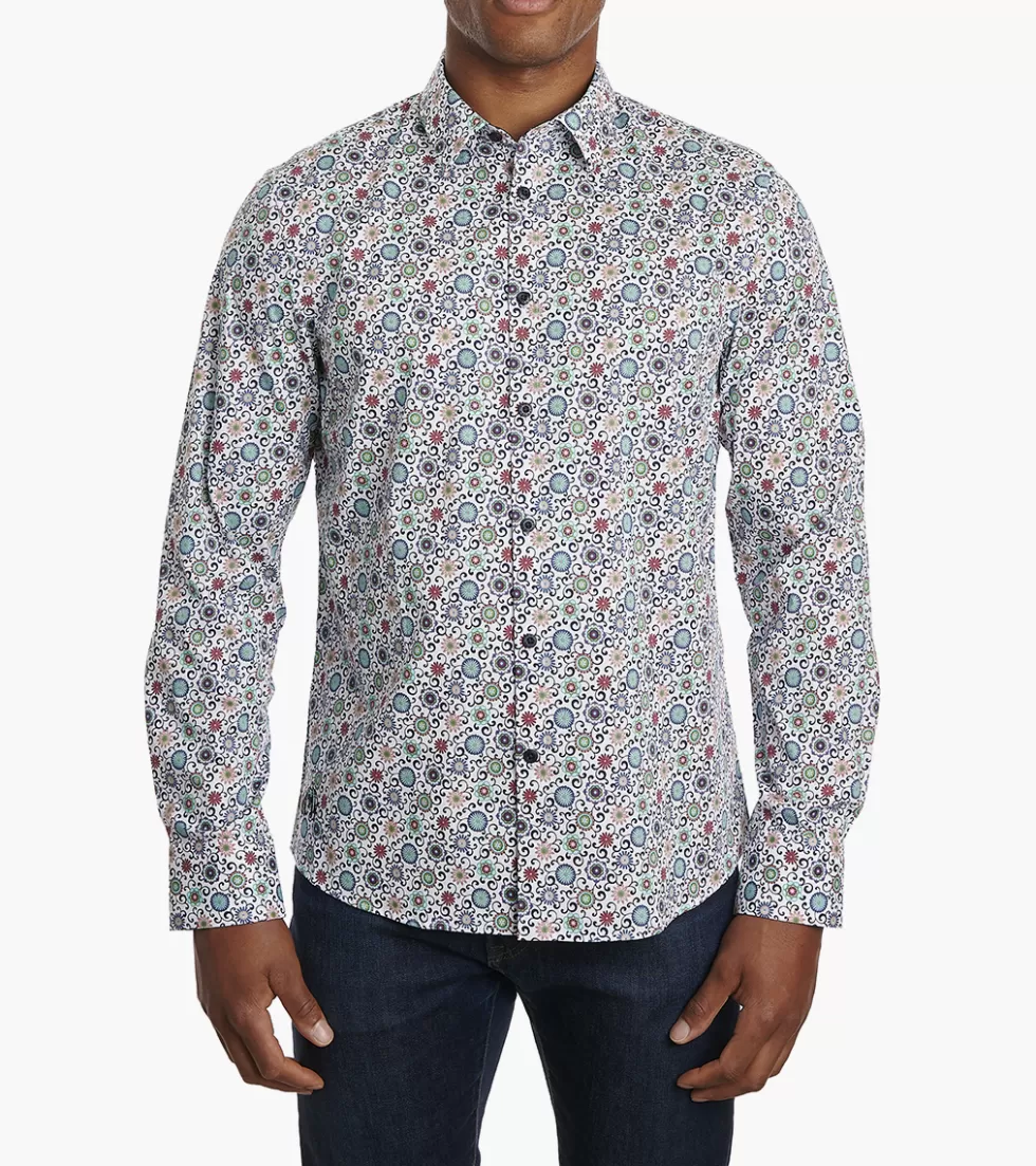 Stacy Adams Mickey Dress Shirt White Multi Clearance