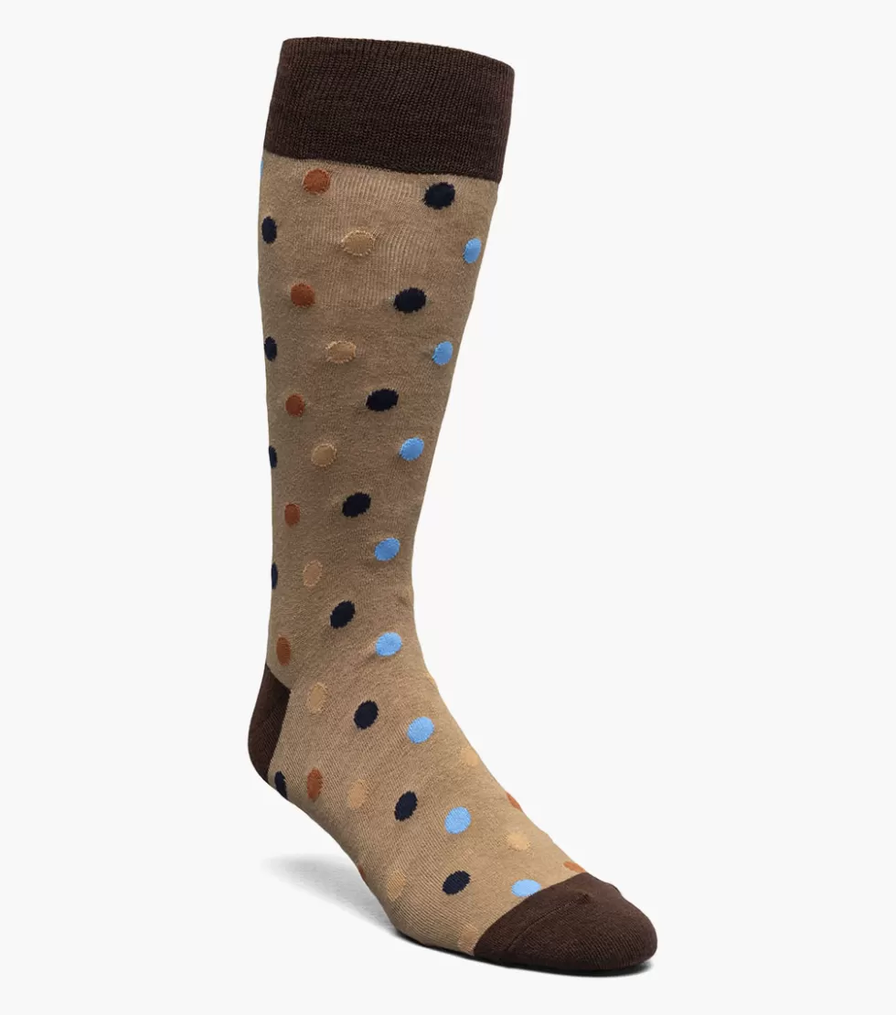 Stacy Adams Oversize Polka Dots Tan Flash Sale