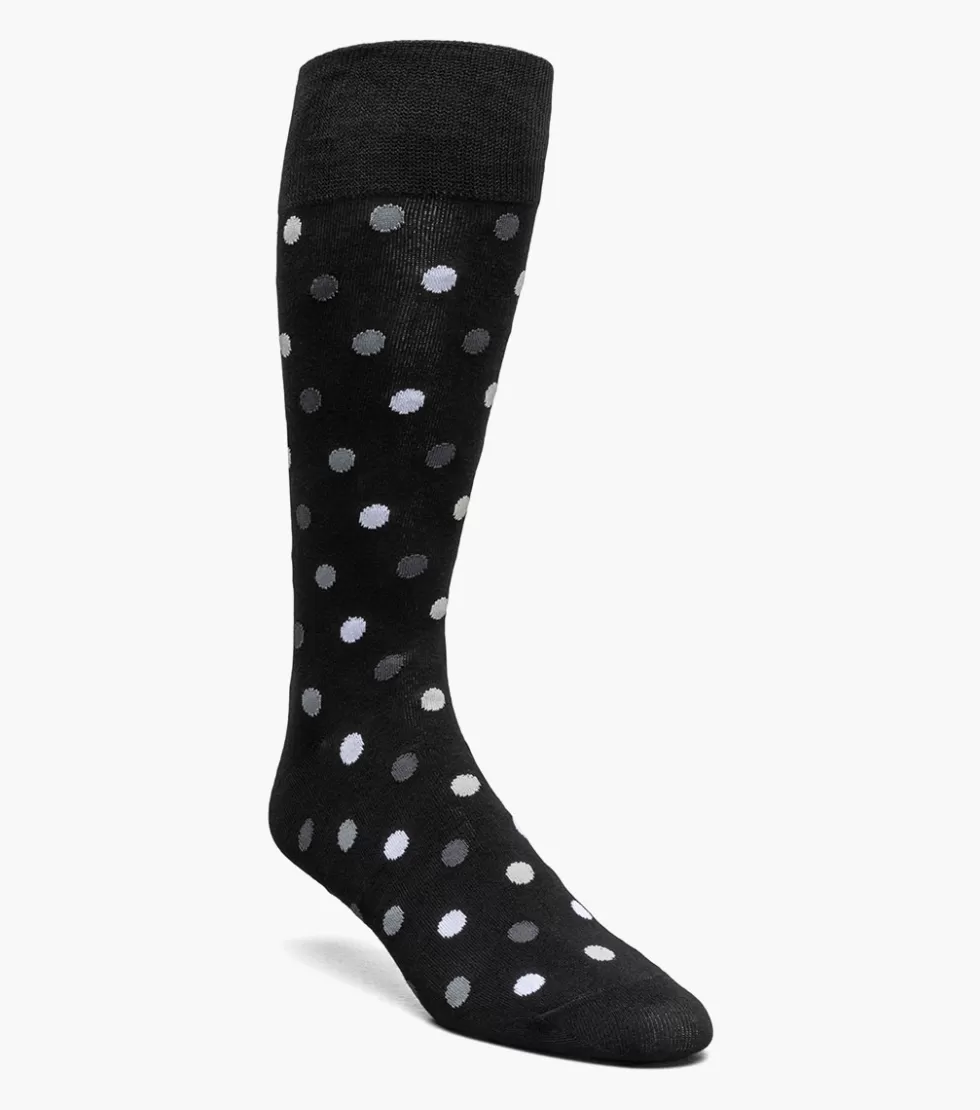 Stacy Adams Oversize Polka Dots Black/Gray Fashion