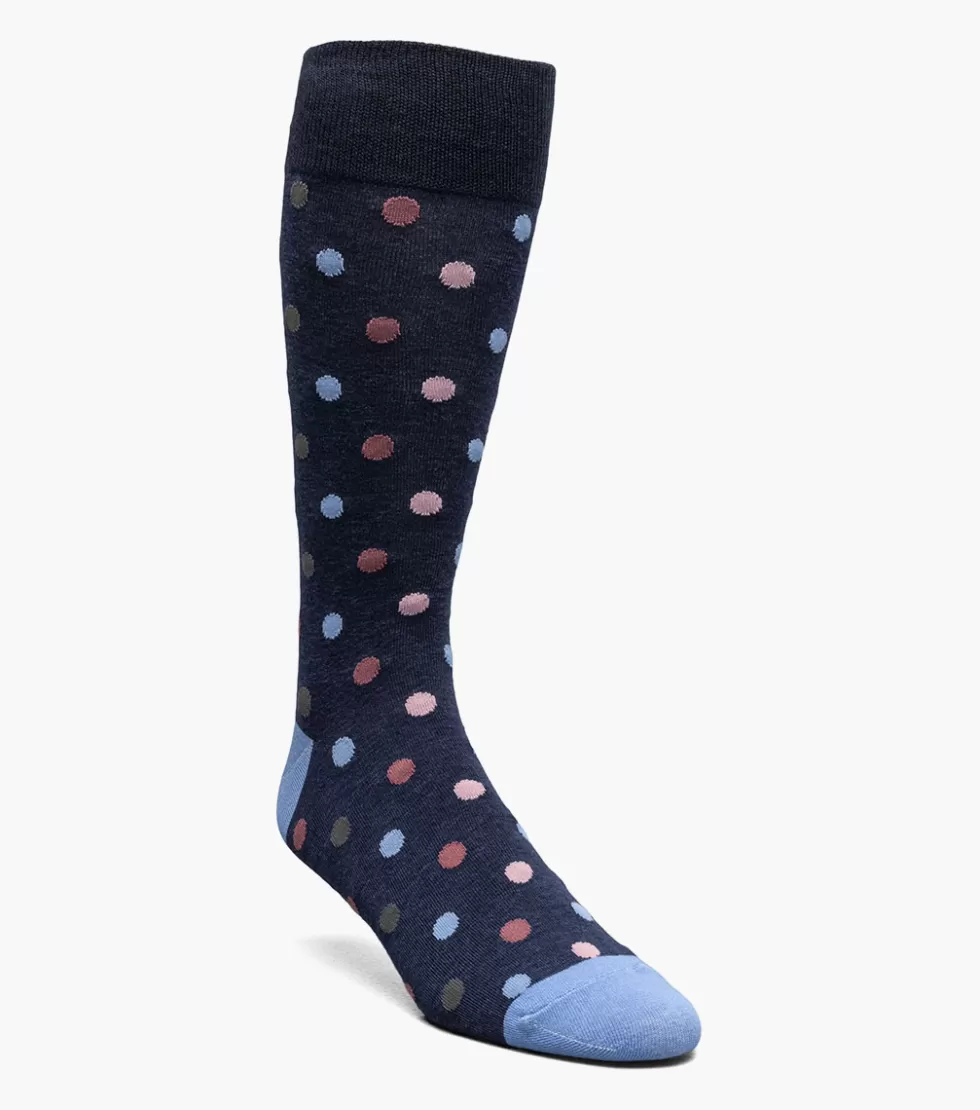 Stacy Adams Oversize Polka Dots Navy Outlet