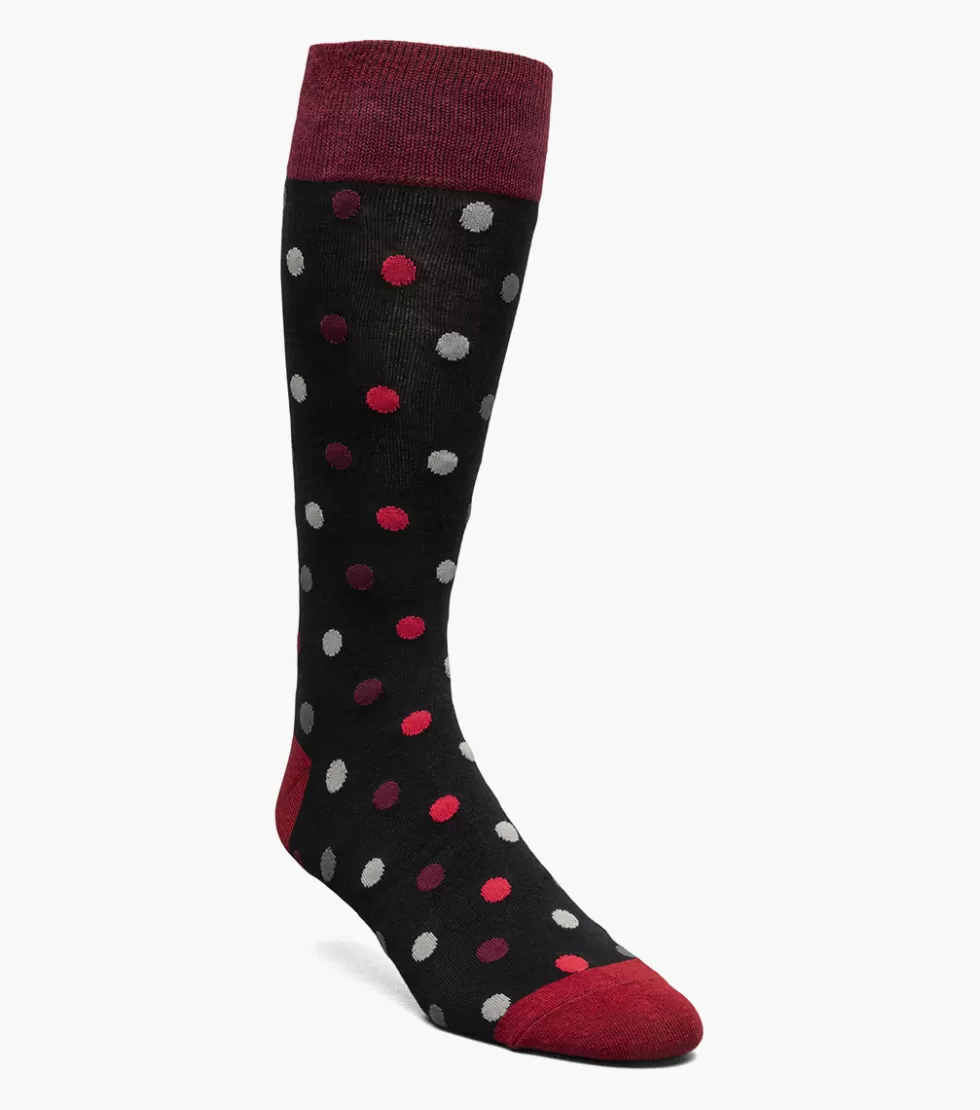 Stacy Adams Oversize Polka Dots Red Clearance