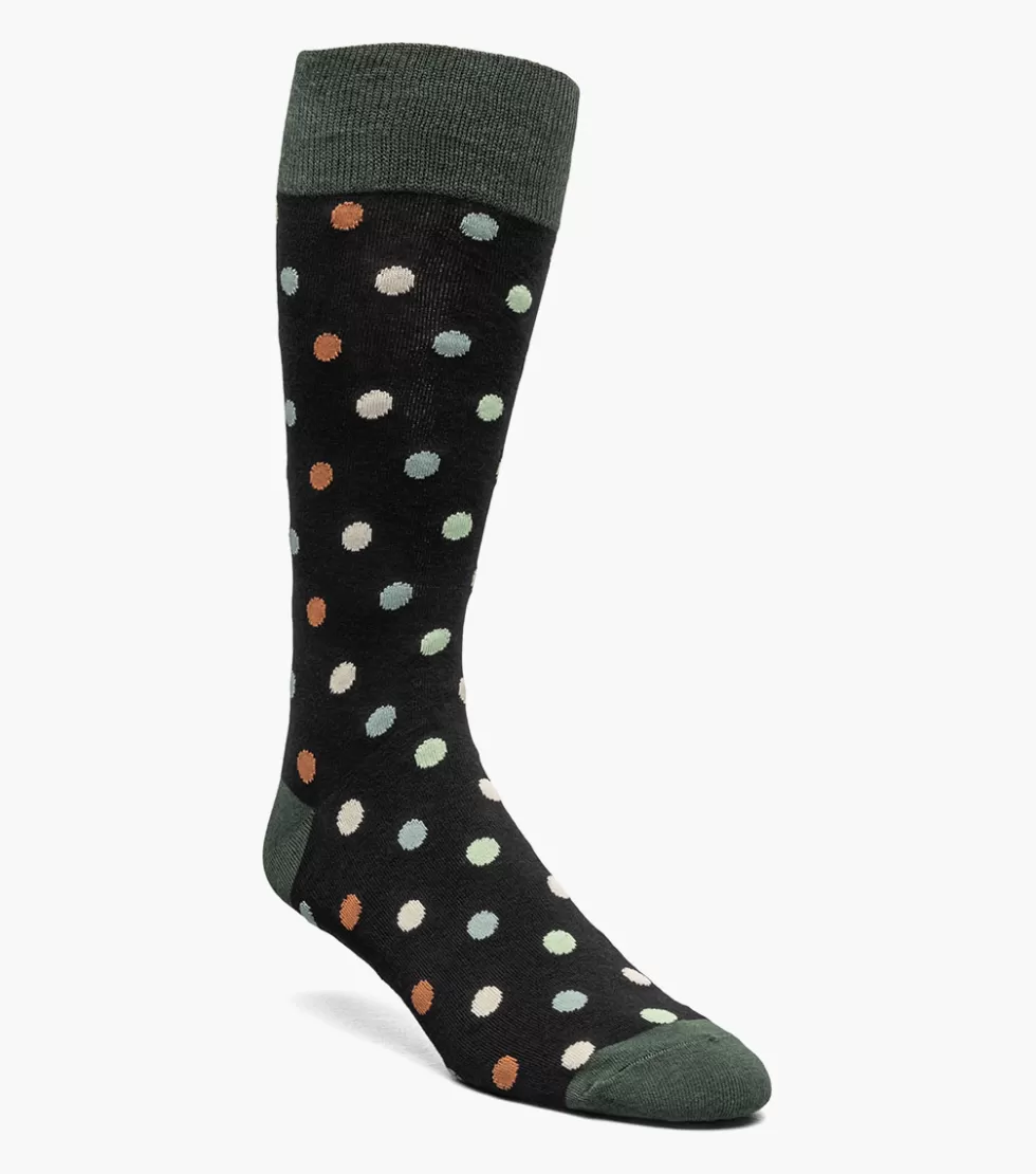 Stacy Adams Oversize Polka Dots Black Hot