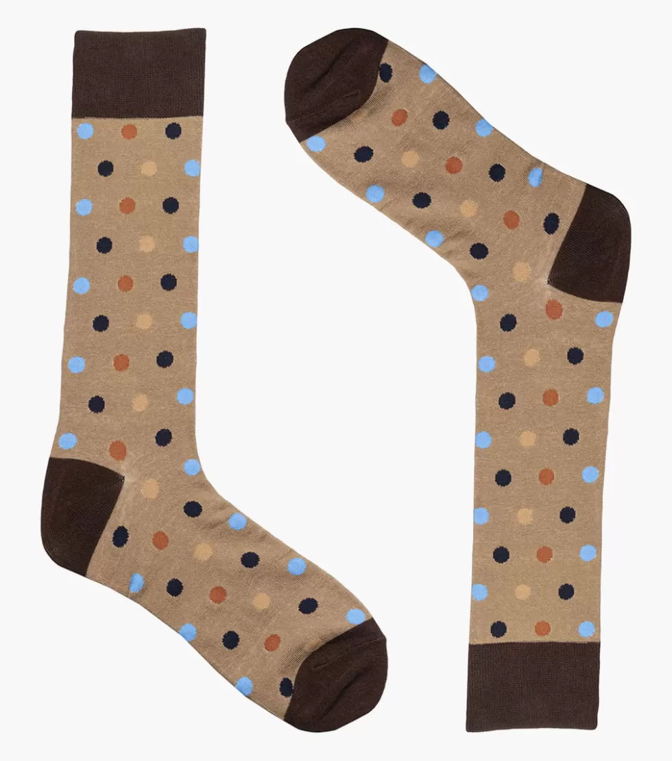 Stacy Adams Oversize Polka Dots Tan Flash Sale